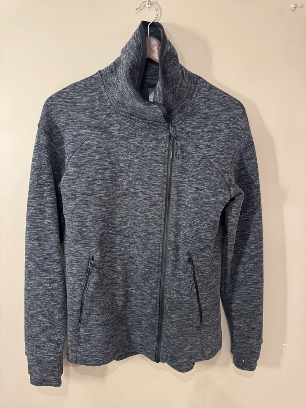 Champion Women’s Asymmetrical Funnel Neck Jacket Gray Heather Small - Picture 3 of 7